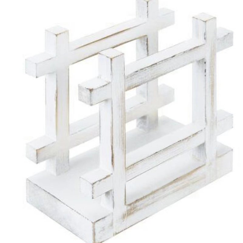 Famous MyGift Vintage Gray White wood Cross Corner Napkin Holder Manufacturers, Quotes
