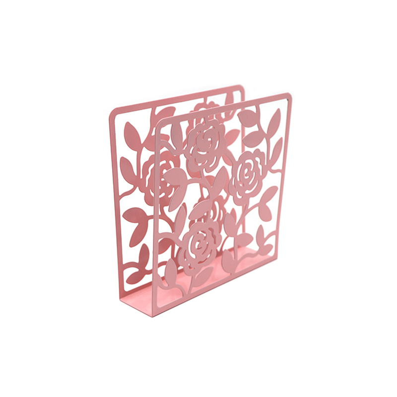 Custom Napkin Holder for Table Metal Outdoor Rose Paper Storage Organizer Stand Product, Products