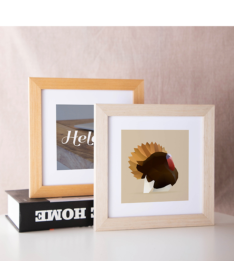 Custom Creative Simple 10x10 Square Wooden Picture Frame Wall Decor Manufacturer, Quotes