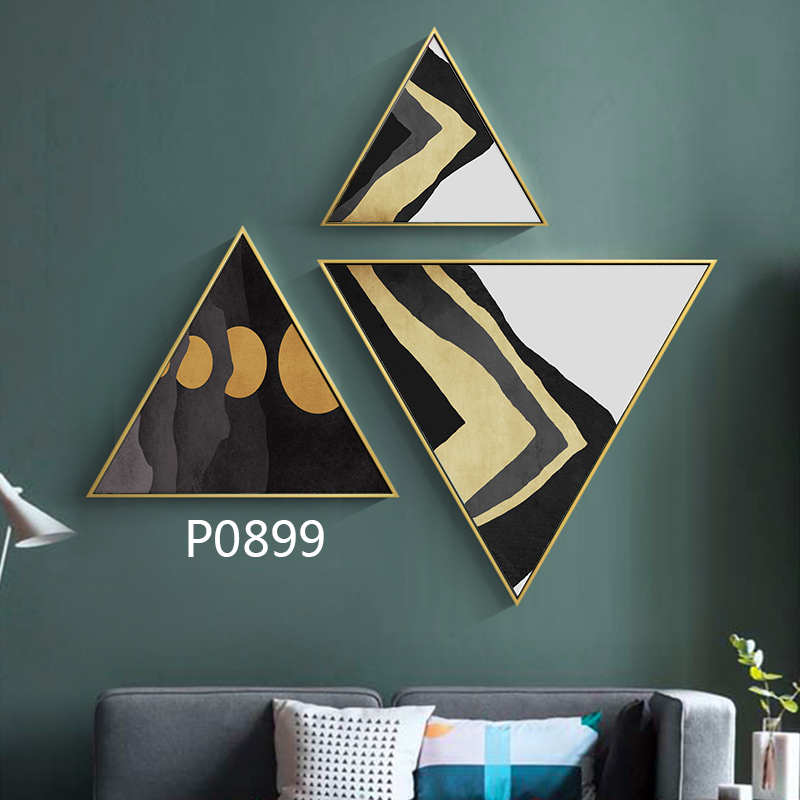 Custom Geometric painting wall triangle wall decor multi-size free combination  Pricelist, Product