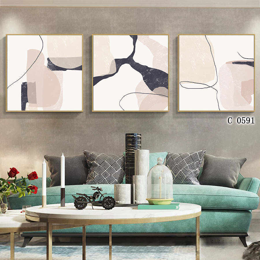 Custom Framed Prints Canvas Art Set 11X14 ,16X20 Geometric Modern Wall Decor Pricelist, Products