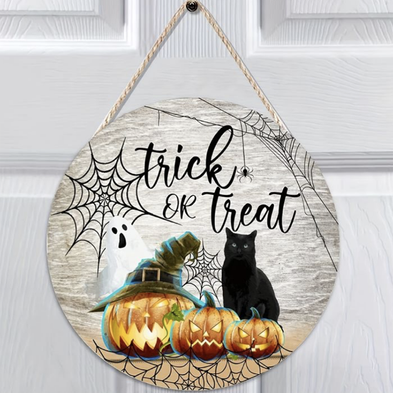 Custom Halloween Hanging Sign Decoration Home Door Hanger  Haunted Home Product, Products