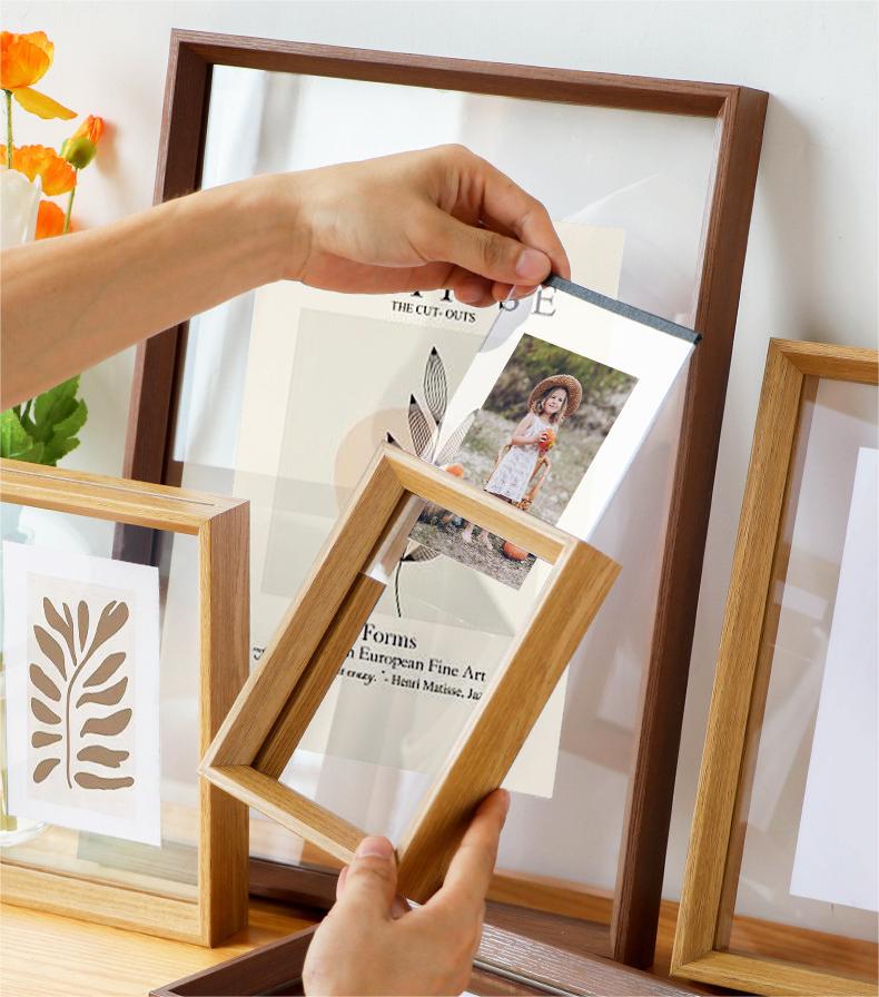 Famous Double Glass Photo Frame Tabletop Frame Wall Frame for Display Specimen Manufacturer, Product