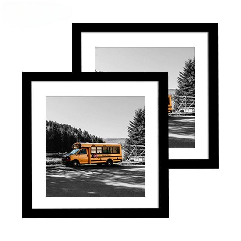 OEM Manufacturer Amazon Solid Wood Picture Frame Square 10*10 inch Tabletop Certificate Frame Hanging Wall Black Picture Frame Quotes, Product