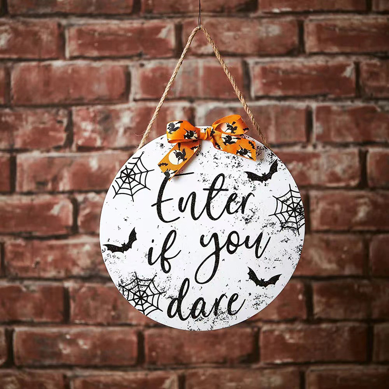 Custom Halloween Hanging Sign Decoration Home Door Hanger  Haunted Home Product, Products