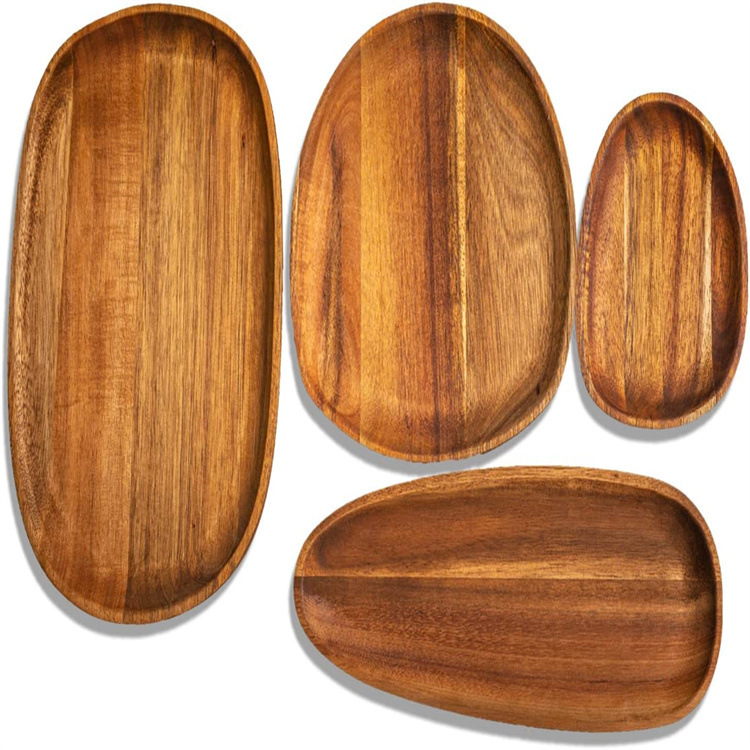 High-Quality Durable Acacia Wood Dried Fruit Tray Pastries Plate Service Tray Manufacturer, Supplier