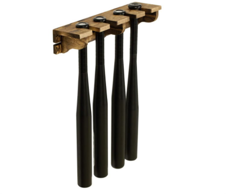 Custom Showcase and store your baseball equipment collections,or memorabilia with this 6-piece baseball storage Burnt Wood Baseball Gear Rack, Baseball Bat Display and Memorabilia Shelf Pricelist, Product