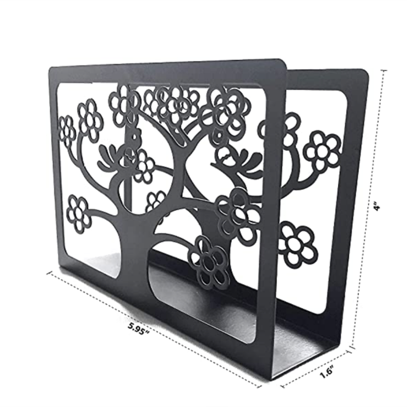 Custom Whittlewud Napkin Holder, Tree & Bird Design Black Metal Tabletop Suppliers, Pricelist