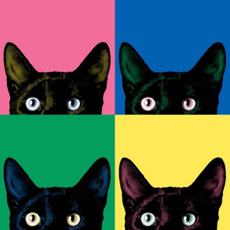 Custom Mid Century Modern Cats Home Wall Decoration Boho Cat Oil Painting Prints  Suppliers, Pricelist
