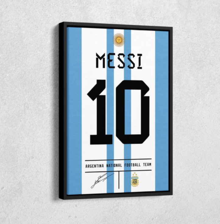 Custom Cristiano Ronaldo and Lionel Messi  Bedroom Inspirational Football Star Poster Canvas Art 16in x24inches  Suppliers, Quotes