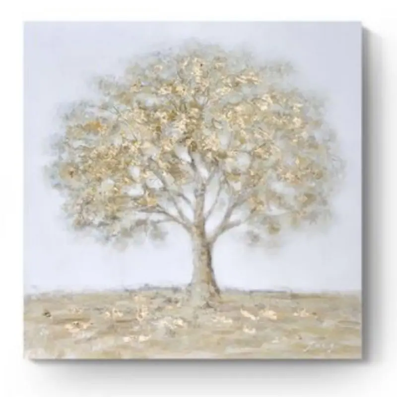 Abstract colorful tree painting prints and poster wall art