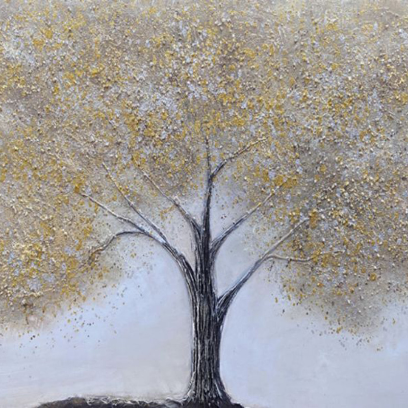 Custom Abstract Colorful Tree Painting Prints And Posters On Canvas Modern Landscape Wall Art Picture Manufacturer, Pricelist