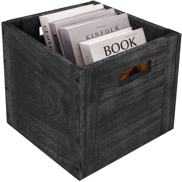 Custom Multifunctional Brown gray Wooden Storage Rack Storage Box Suitable for Home Organization  Manufacturers, Pricelist