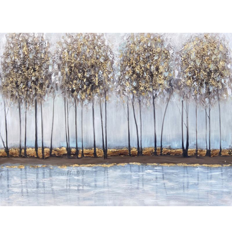 Custom Abstract Colorful Tree Painting Prints And Posters On Canvas Modern Landscape Wall Art Picture Manufacturer, Pricelist