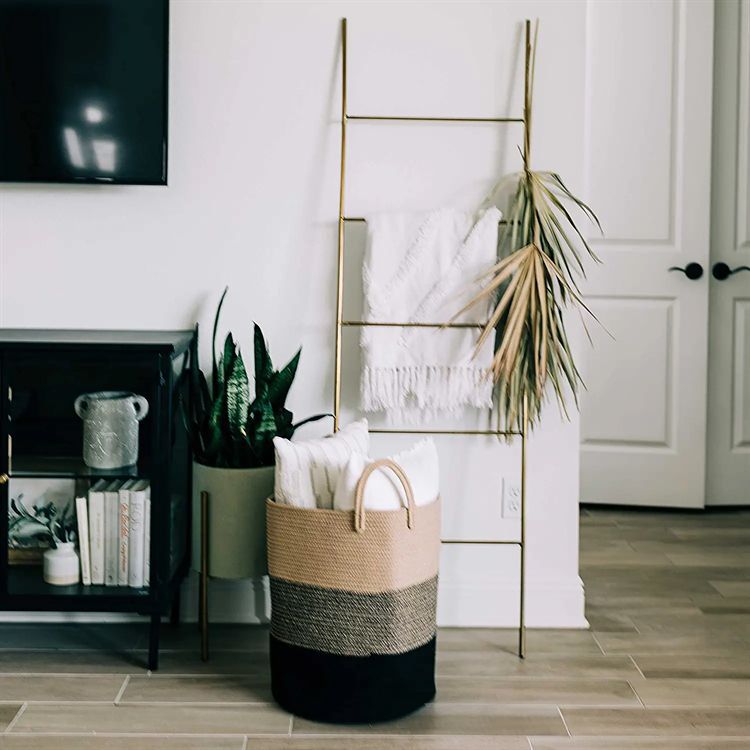 OEM Factory Customizable Cotton Rope Simple Stylish Storage Basket Clothing Storage Baskets Manufacturers, Supplier
