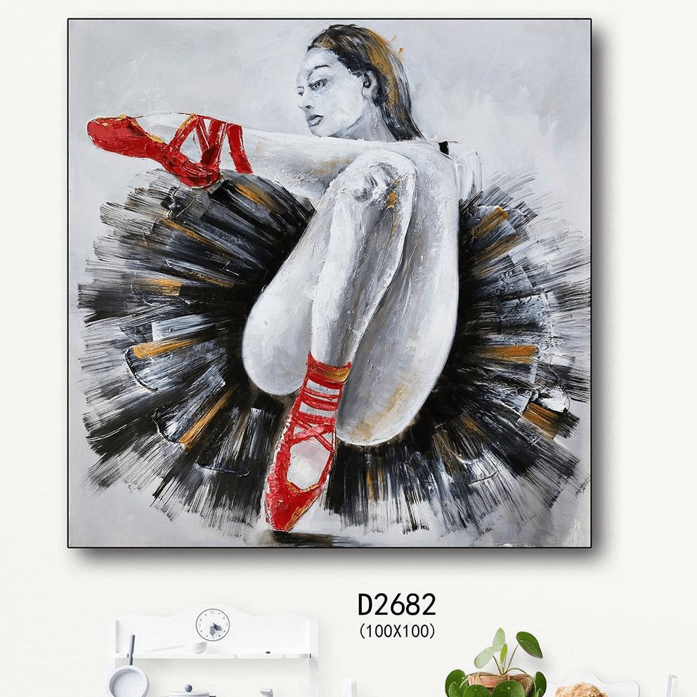 High-Quality Canvas Art Hand Painting Poster Modern Art Dancing Girls Ballet Girls Women Manufacturer, Product
