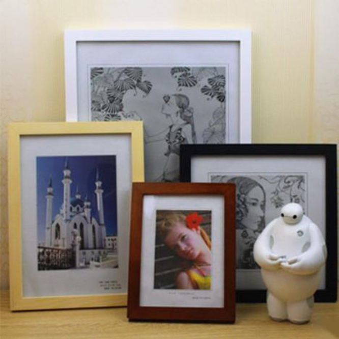 OEM Modern Tabletop Solid Wood Photo Frame Simple Style Black White Nature Color Quotes, Product