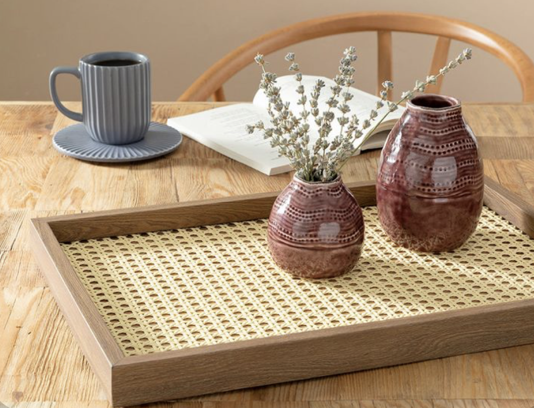 Rattan Serving Tray Detail 2