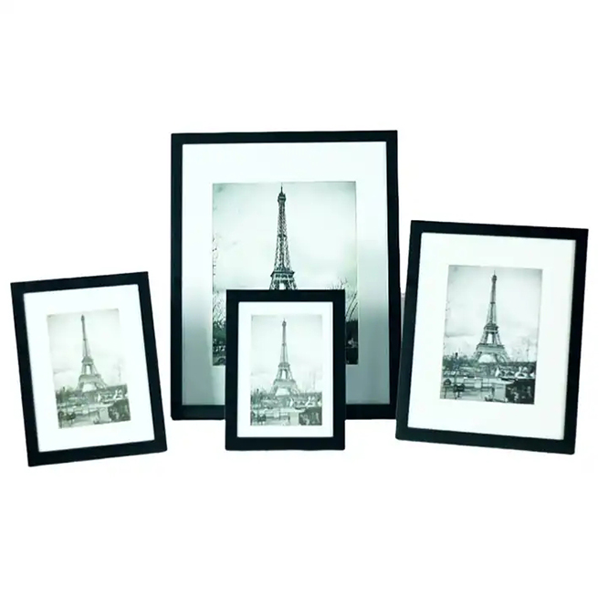 OEM Modern Tabletop Solid Wood Photo Frame Simple Style Black White Nature Color Quotes, Product