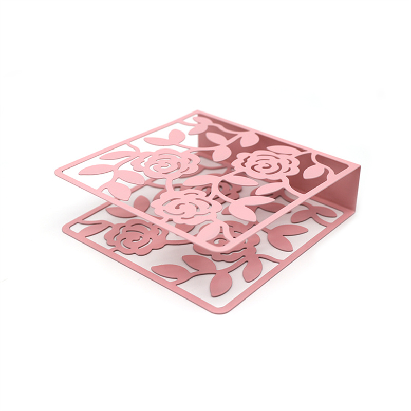 Custom Napkin Holder for Table Metal Outdoor Rose Paper Storage Organizer Stand Product, Products
