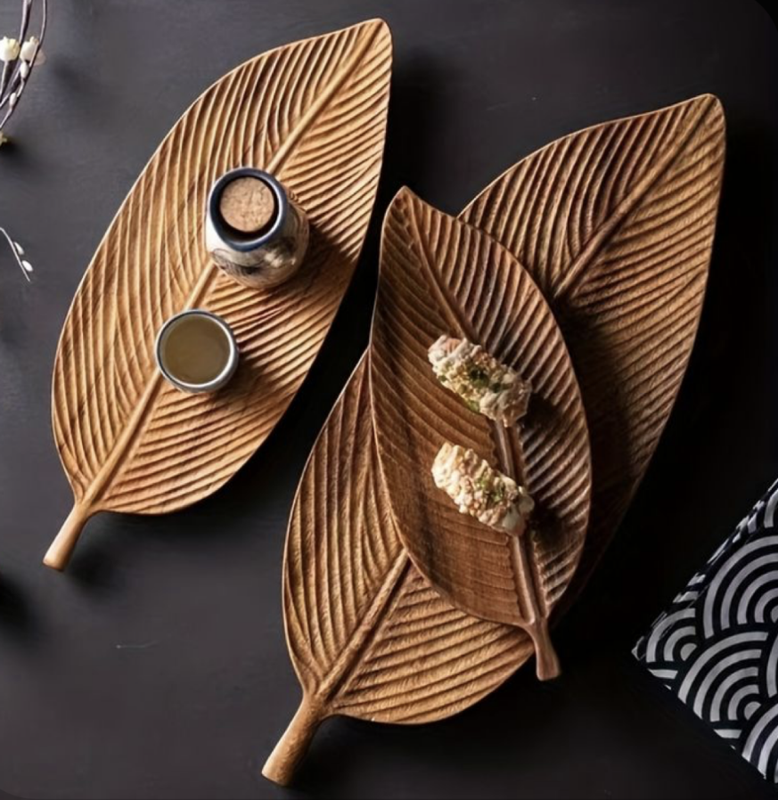 Leaf Wood Tray 4