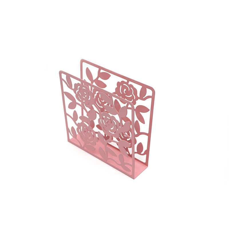 Custom Napkin Holder for Table Metal Outdoor Rose Paper Storage Organizer Stand Product, Products