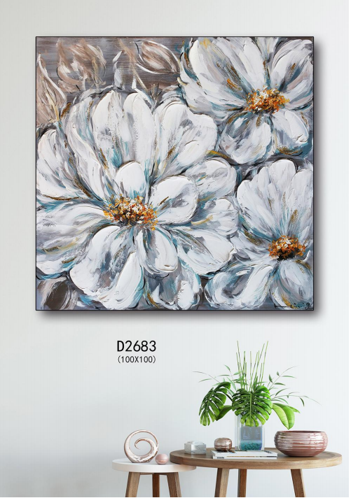 Custom Blossom Art City Flower Market Poster Oil Painting Wall Decor   Manufacturers, Pricelist