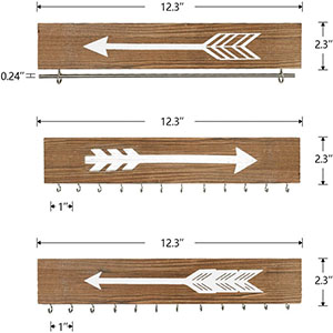 OEM Rustic Wooden Perfect Handmade Gift, Home Wall Decor Vintage Trend Unique Jewelry Show Shelf Manufacturers, Product