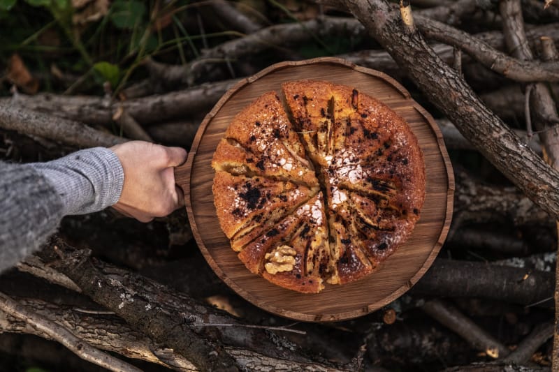 Walnut Wood Platter Display 2