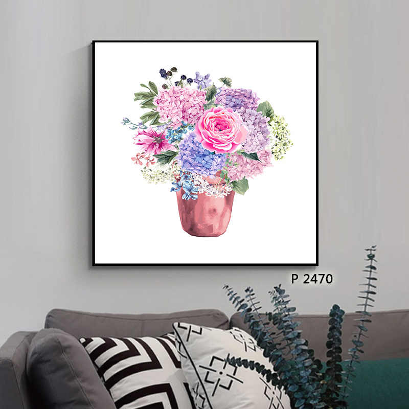 OEM Painting and Designing Trendy Flower Market Posters Wall Art Decor for Home Hotel Supplier, Pricelist
