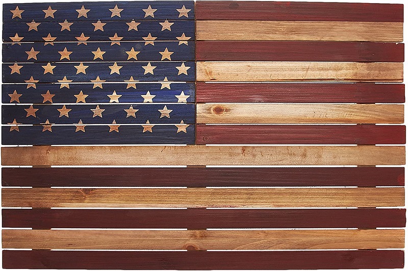 Custom Rustic 24x16 inches America Flag Wall Decor Wall Plaque Wall Pallets Manufacturers, Suppliers