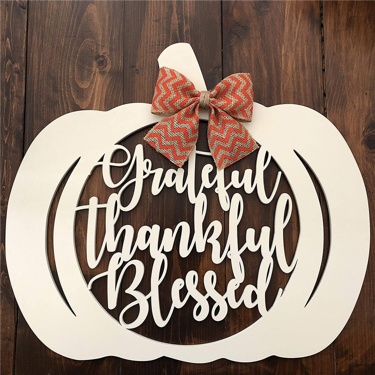 Custom Halloween pumpkin shape home decoration welcome sign plaque Wall Decoration Home Accessories Holiday Tags Manufacturer, Manufacturers