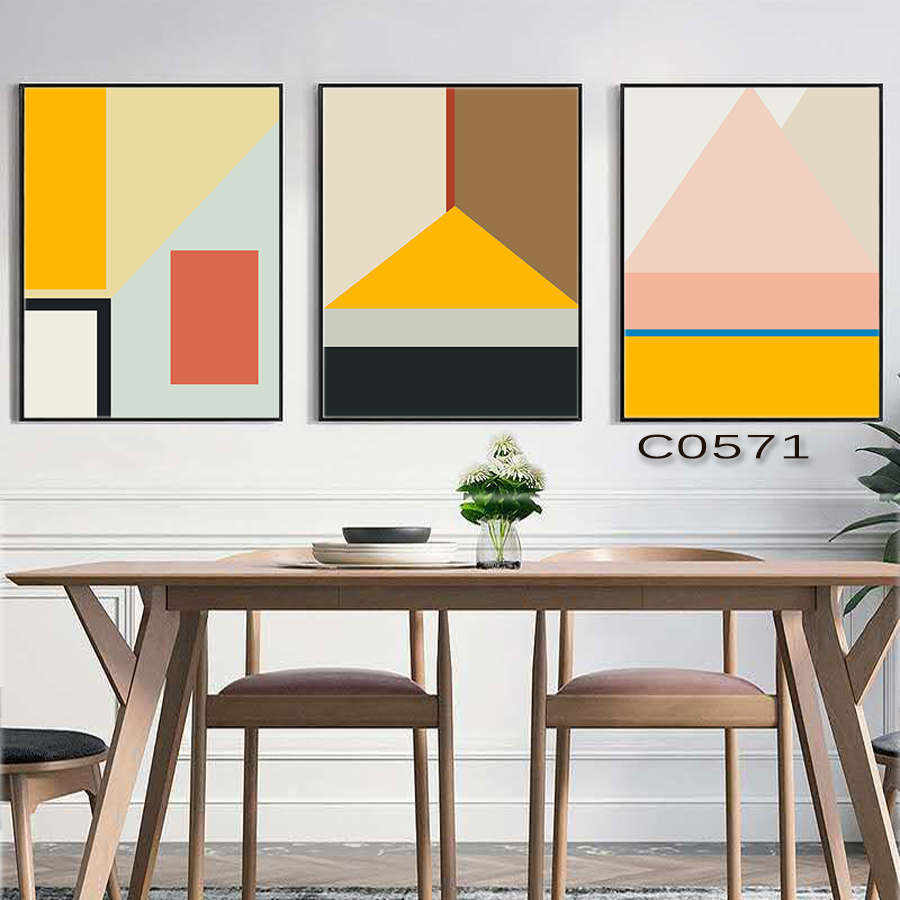 Custom Framed Prints Canvas Art Set 11X14 ,16X20 Geometric Modern Wall Decor Pricelist, Products