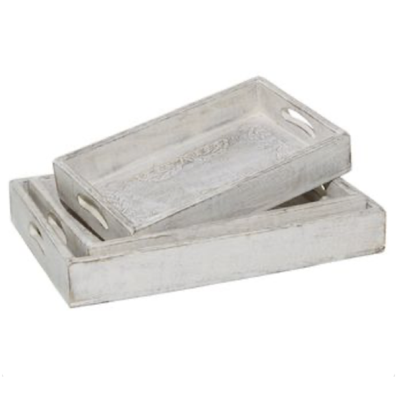 High-Quality Beautiful Rustic Wood Tray MyGift Rustic White washed Wood Serving Manufacturer, Suppliers