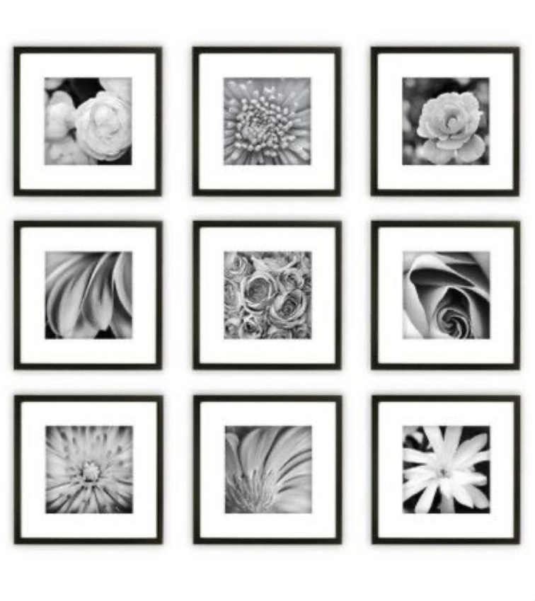 Custom Gallery Perfect Gallery Wall Kit Square Photos with Hanging Template Picture Frame Set Picture Frames Wholesale Manufacturer, Supplier