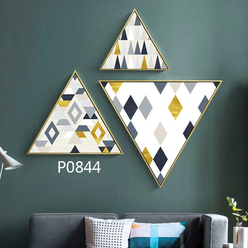 Custom Geometric painting wall triangle wall decor multi-size free combination  Pricelist, Product