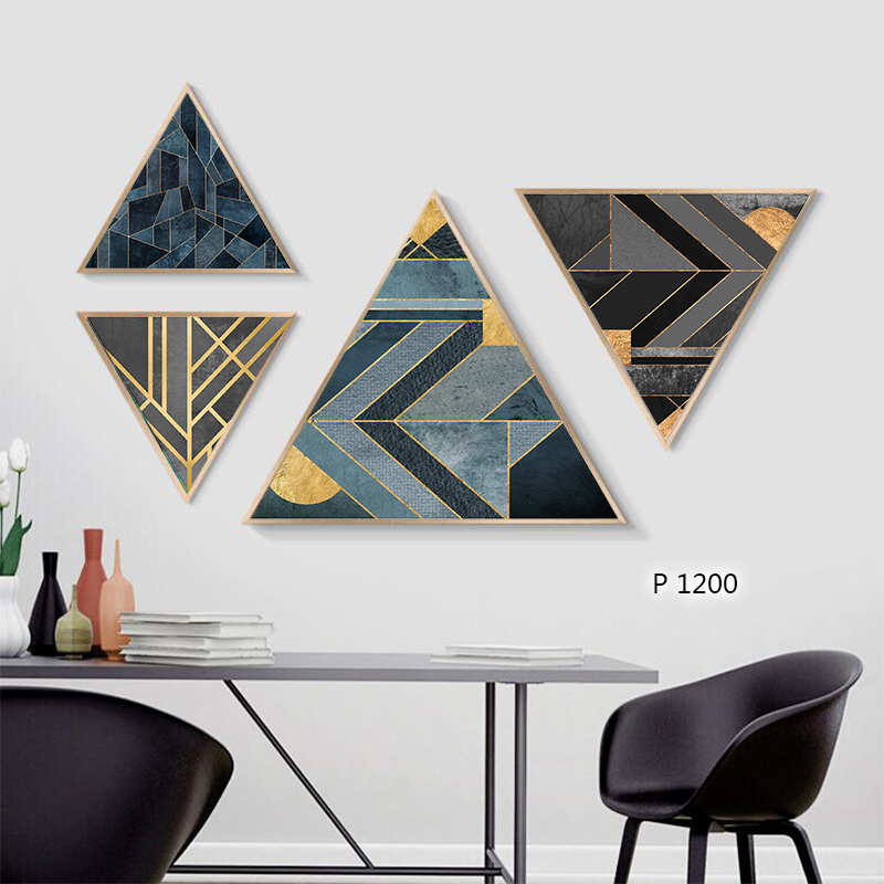 Custom Geometric painting wall triangle wall decor multi-size free combination  Pricelist, Product