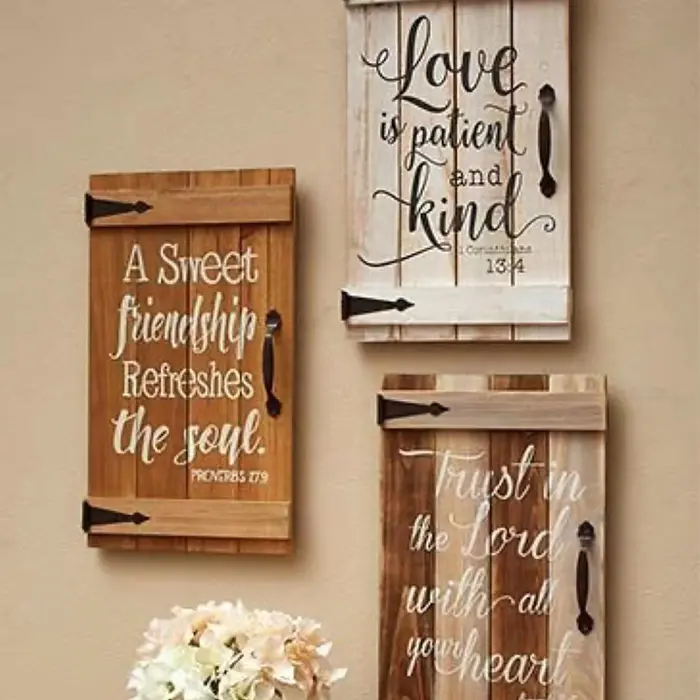 Decorative wall plaques - wooden and metal wall plaque signs for home decor