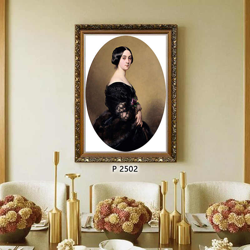 OEM Vintage Portrait Light Academia Style Canvas Reproduction Custom Framed Ornate Gold Framed Manufacturer, Quotes