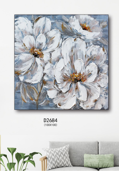 Custom Blossom Art City Flower Market Poster Oil Painting Wall Decor   Manufacturers, Pricelist