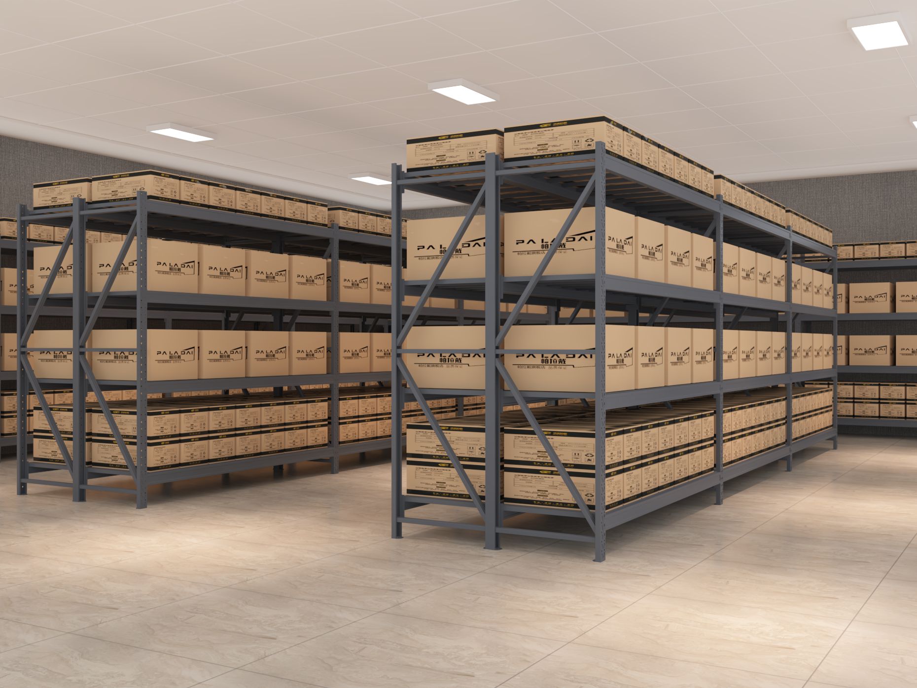 Heavy Duty 5-Layer Warehouse Storage Rack System 1500-4500kgs/level Wholesale Steel and Iron Stacking Rack