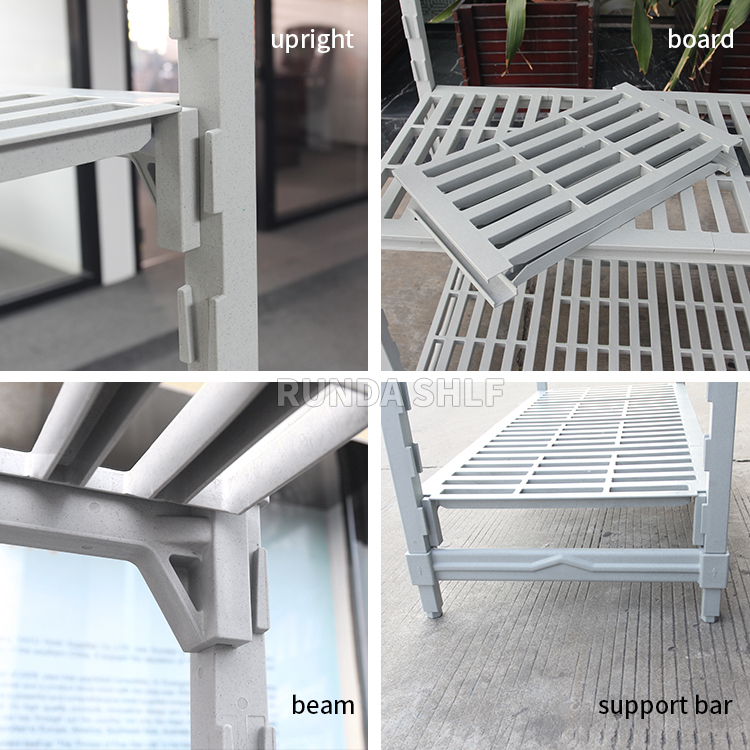 High Quality Cold Storage Heavy Duty Warehouse Rack Plastic with Steel Mult-level Cold Storage Shelving