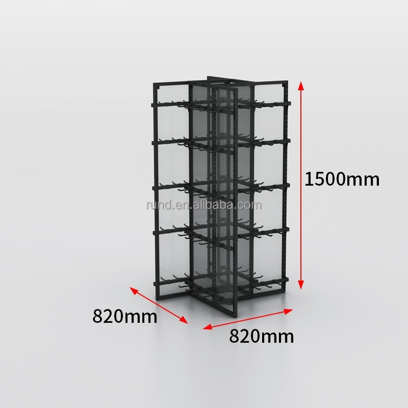 Four-sided Gondola Supermarket Shelf  Windmill Store  Display Rack
