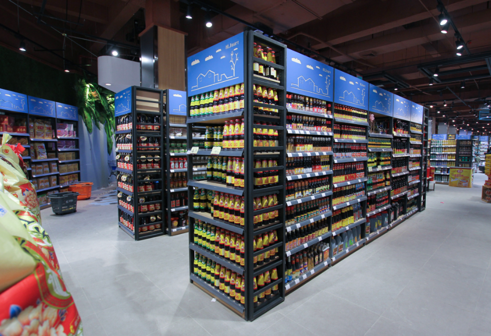 Wholesale Supermarket Gondola Shelving Metal Display Rack Factory Supply
