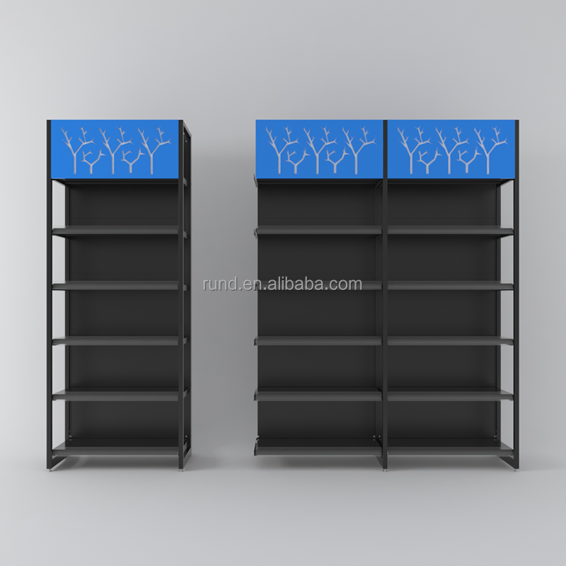Wholesale Supermarket Gondola Shelving Metal Display Rack Factory Supply