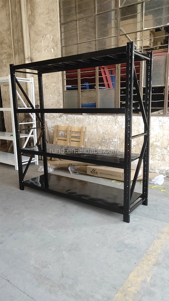 Heavy-Duty Powder Coated Steel Warehouse Storage Rack Shelf Light-Duty 200KG Capacity New with Good Price