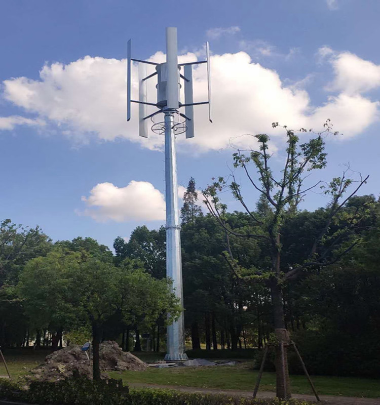 5KW Low Noise Vertical Axis Wind Turbine Generator With Wind Generator Controller and Inverter