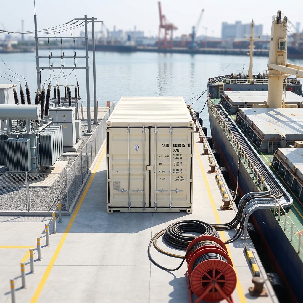 High Capacity Shore Power System 500kW to 5MW for Ships Dockside Power Supply | Port Harbor Electrical Solution