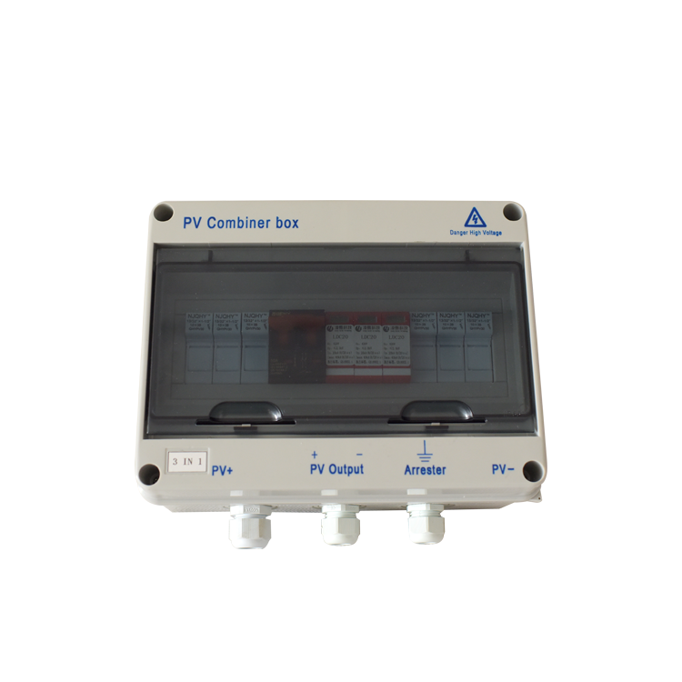 PV Combiner Box 3 Strings Input 1 Output for Solar Power System