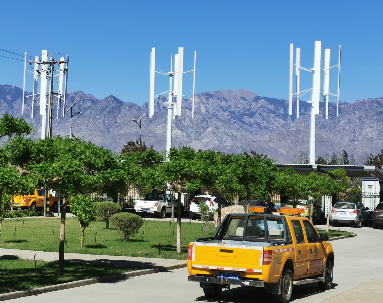 3KWAC 220V Vertical Axis Wind Turbine Generator Low Noise Wind Generator Controller Inverter for Grid Tie System 5000W Rated